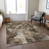 Addison Rugs Chantille ACN560 Machine Made Polyester Transitional Rug Taupe Polyester 10' x 14'