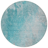 Addison Rugs Chantille ACN562 Machine Made Polyester Transitional Rug Teal Polyester 8' x 8'