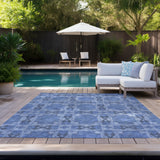 Addison Rugs Chantille ACN564 Machine Made Polyester Transitional Rug Denim Polyester 10' x 14'