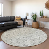 Addison Rugs Chantille ACN564 Machine Made Polyester Transitional Rug Ivory Polyester 8' x 8'