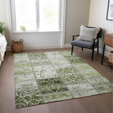 Addison Rugs Chantille ACN566 Machine Made Polyester Transitional Rug Green Polyester 10' x 14'