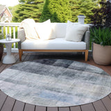 Addison Rugs Chantille ACN568 Machine Made Polyester Transitional Rug Navy Polyester 8' x 8'
