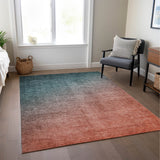 Addison Rugs Chantille ACN569 Machine Made Polyester Transitional Rug Teal Polyester 10' x 14'