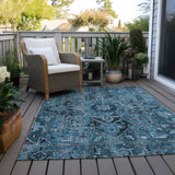 Addison Rugs Chantille ACN570 Machine Made Polyester Traditional Rug Blue Polyester 10' x 14'