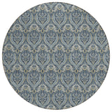 Addison Rugs Chantille ACN572 Machine Made Polyester Transitional Rug Blue Polyester 8' x 8'