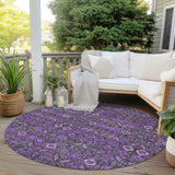 Addison Rugs Chantille ACN574 Machine Made Polyester Transitional Rug Purple Polyester 8' x 8'