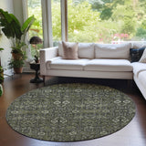 Addison Rugs Chantille ACN574 Machine Made Polyester Transitional Rug Taupe Polyester 8' x 8'