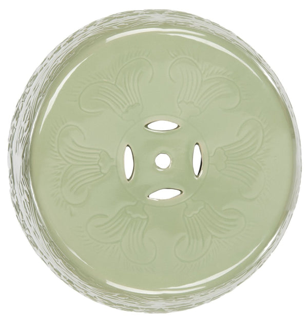 Safavieh LOTUS Garden Stool in Light Green – Elegant Ceramic Accent for Seating, Tables, and Decor Use ACS4502A