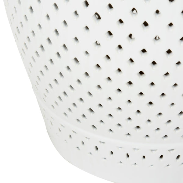 Safavieh DIAMOND Garden Stool - Elegant Ceramic Accent for Indoor & Outdoor Use, Perfect for Any Space White ACS4507A