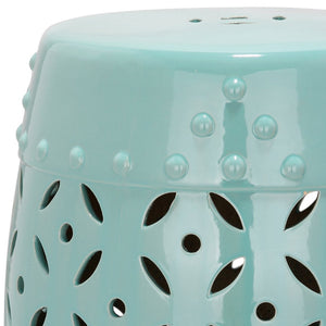 Safavieh GLAZED Ceramic Garden Stool - Stylish Accent for Indoor and Outdoor Spaces, Versatile and Durable Robins Egg Blue ACS4510C