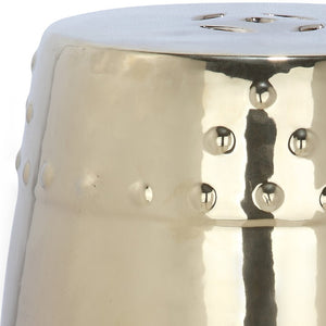 Safavieh MODERN Ming Garden Stool - Elegant Ceramic Accent for Versatile Use in Home or Garden Spaces Gold ACS4516D