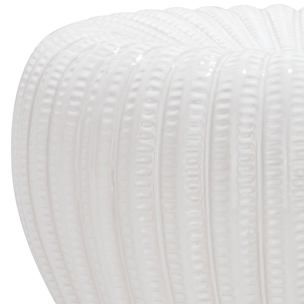 Safavieh HOUR Glass Garden Stool - Elegant White Ceramic Accent for Indoor or Outdoor Spaces, Versatile Use ACS4518A
