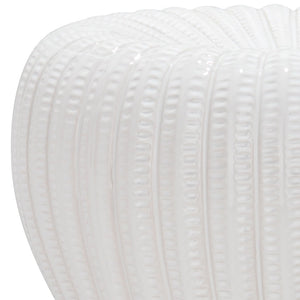 Safavieh HOUR Glass Garden Stool - Elegant White Ceramic Accent for Indoor or Outdoor Spaces, Versatile Use ACS4518A