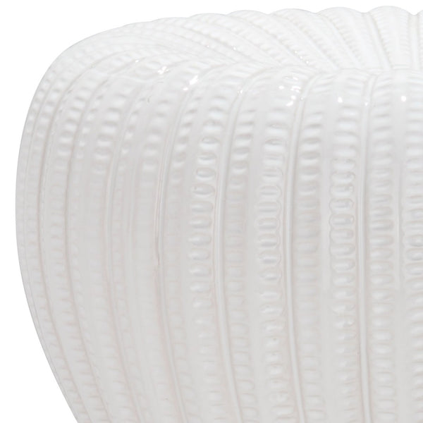 Safavieh HOUR Glass Garden Stool - Elegant White Ceramic Accent for Indoor or Outdoor Spaces, Versatile Use ACS4518A