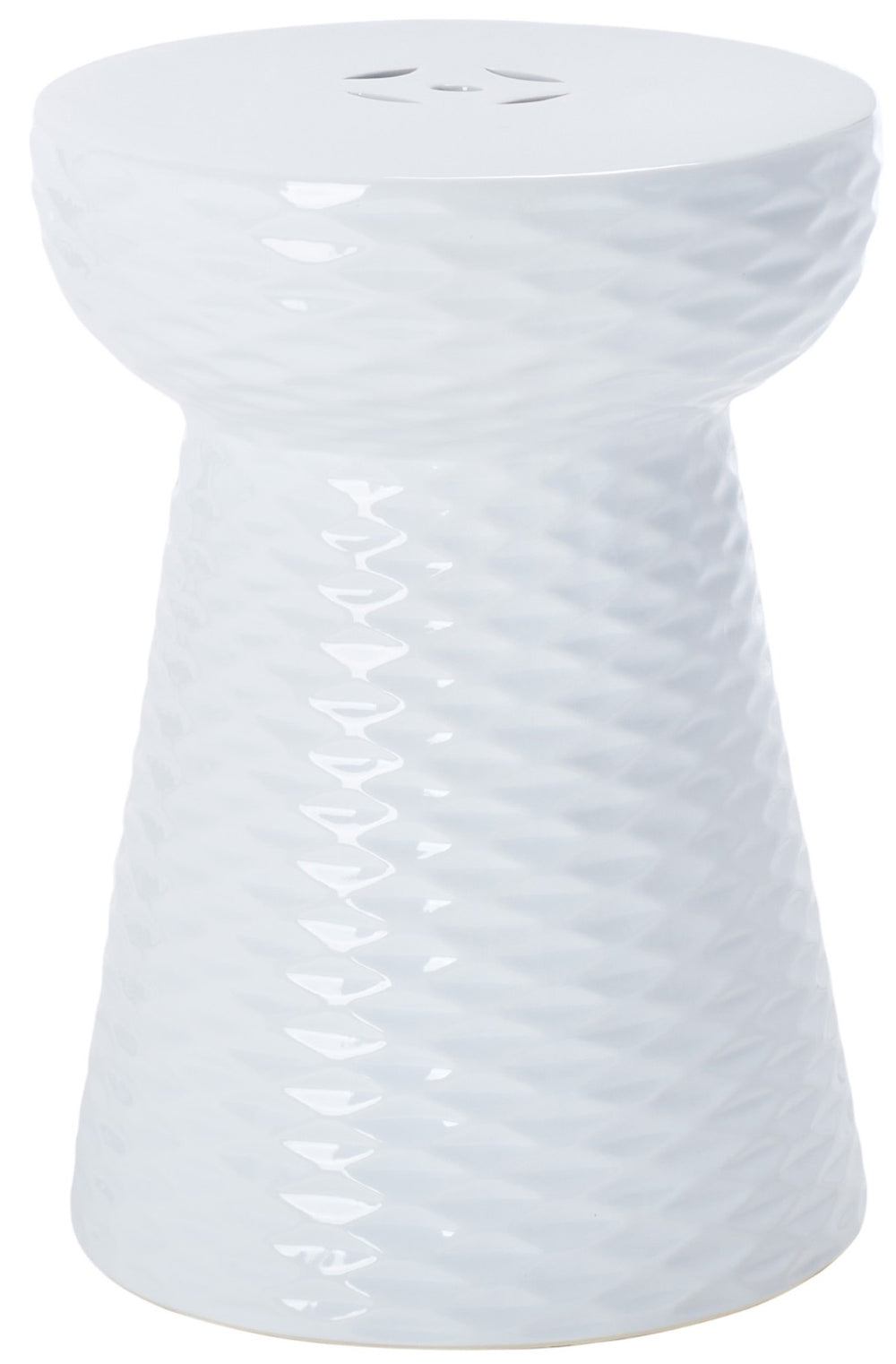 Safavieh DAPHNE Garden Stool in Elegant Cream - Versatile Glazed Ceramic Accent for Indoor or Outdoor Use Orange ACS4523D