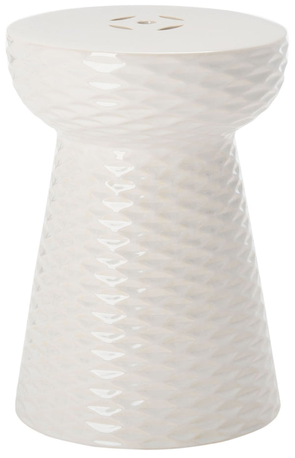 Safavieh DAPHNE Garden Stool in Elegant Cream - Versatile Glazed Ceramic Accent for Indoor or Outdoor Use Creme ACS4523B