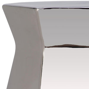Safavieh MODERN HEXAGON GARDEN STOOL – Stylish Glazed Ceramic Accent for Indoor or Outdoor Living Spaces Silver ACS4542G