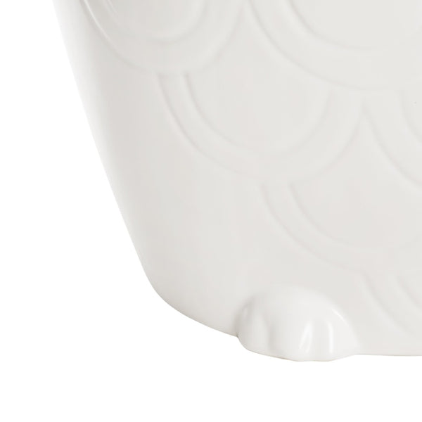 Safavieh OWL, Handcrafted 17.5-Inch White Ceramic Garden Stool - Versatile Accent for Indoor/Outdoor Use ACS4567A
