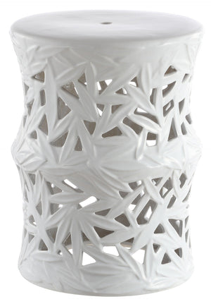 Safavieh GRANDA Garden Stool in White Ceramic – Versatile Outdoor Accent for Seating, Plants & Tables ACS4573A
