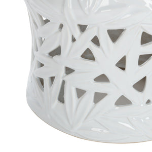 Safavieh GRANDA Garden Stool in White Ceramic – Versatile Outdoor Accent for Seating, Plants & Tables ACS4573A