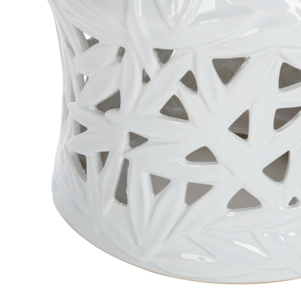 Safavieh GRANDA Garden Stool in White Ceramic – Versatile Outdoor Accent for Seating, Plants & Tables ACS4573A