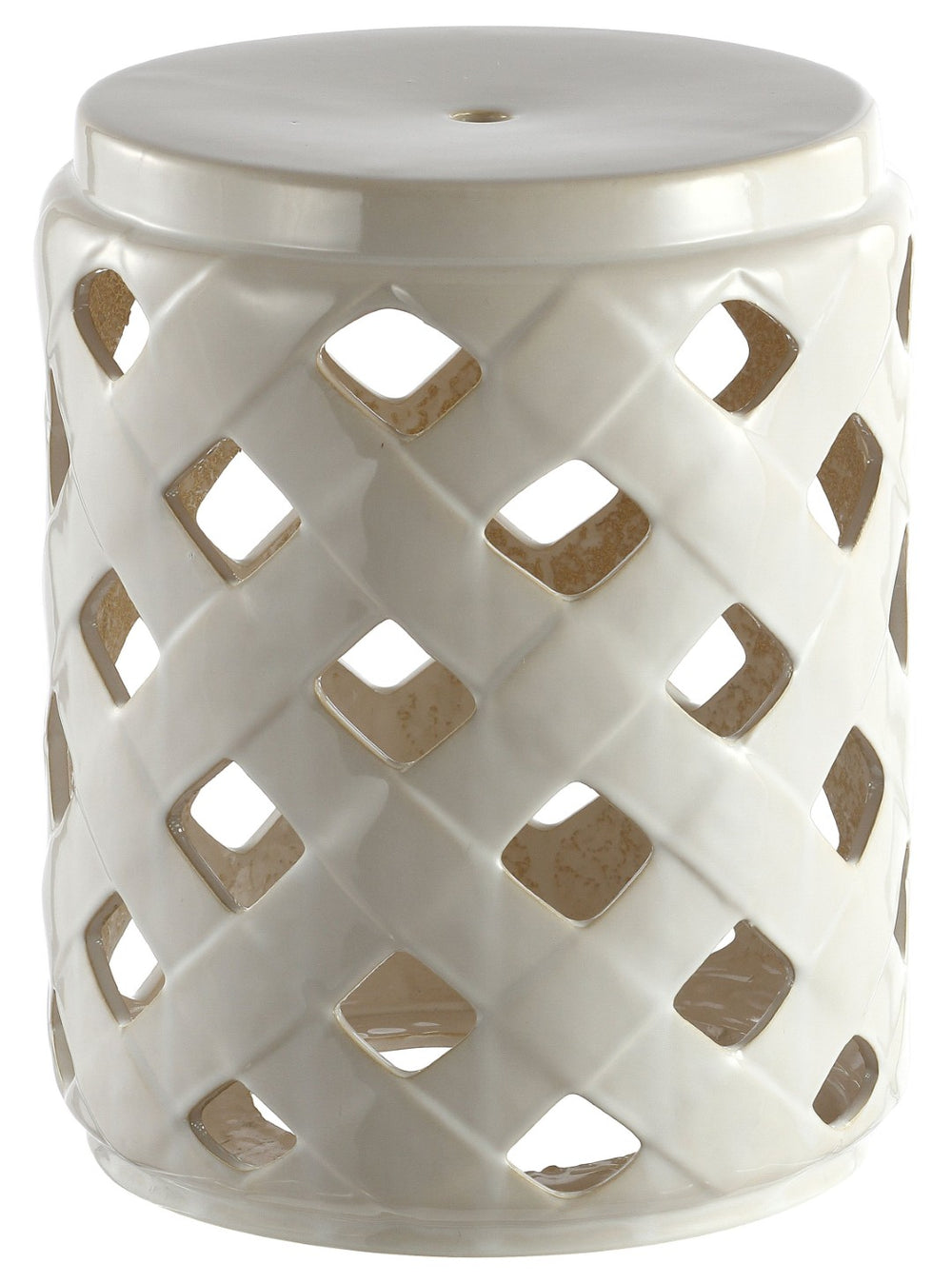 Safavieh BETLI Garden Stool - Elegant Ceramic Accent for Indoor & Outdoor Spaces, Versatile Side Table Navy ACS4574A