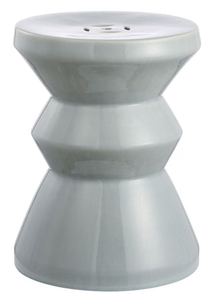 Safavieh LARSA Garden Stool - Elegant Ceramic Accent for Outdoor Seating, Side Table, or Decorative Stand Blue ACS4576A