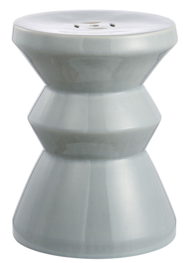Safavieh LARSA Garden Stool - Elegant Ceramic Accent for Outdoor Seating, Side Table, or Decorative Stand Blue ACS4576A