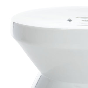 Safavieh LARSA Garden Stool - Elegant Ceramic Accent for Outdoor Seating, Side Table, or Decorative Stand White ACS4576B
