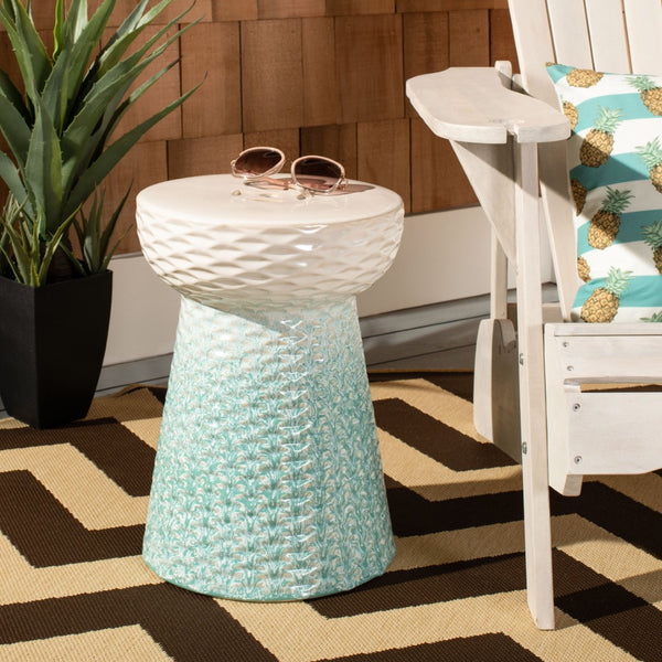 Safavieh KENSON Vibrant Ceramic Garden Stool - Multi-Functional Accent Table for Indoor & Outdoor Spaces ACS4577A