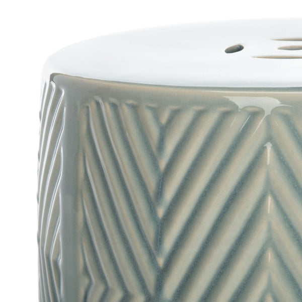 Safavieh HEMDI Garden Stool in Vivid Blue Glaze - Versatile Ceramic Accent for Indoor & Outdoor Decor ACS4578A