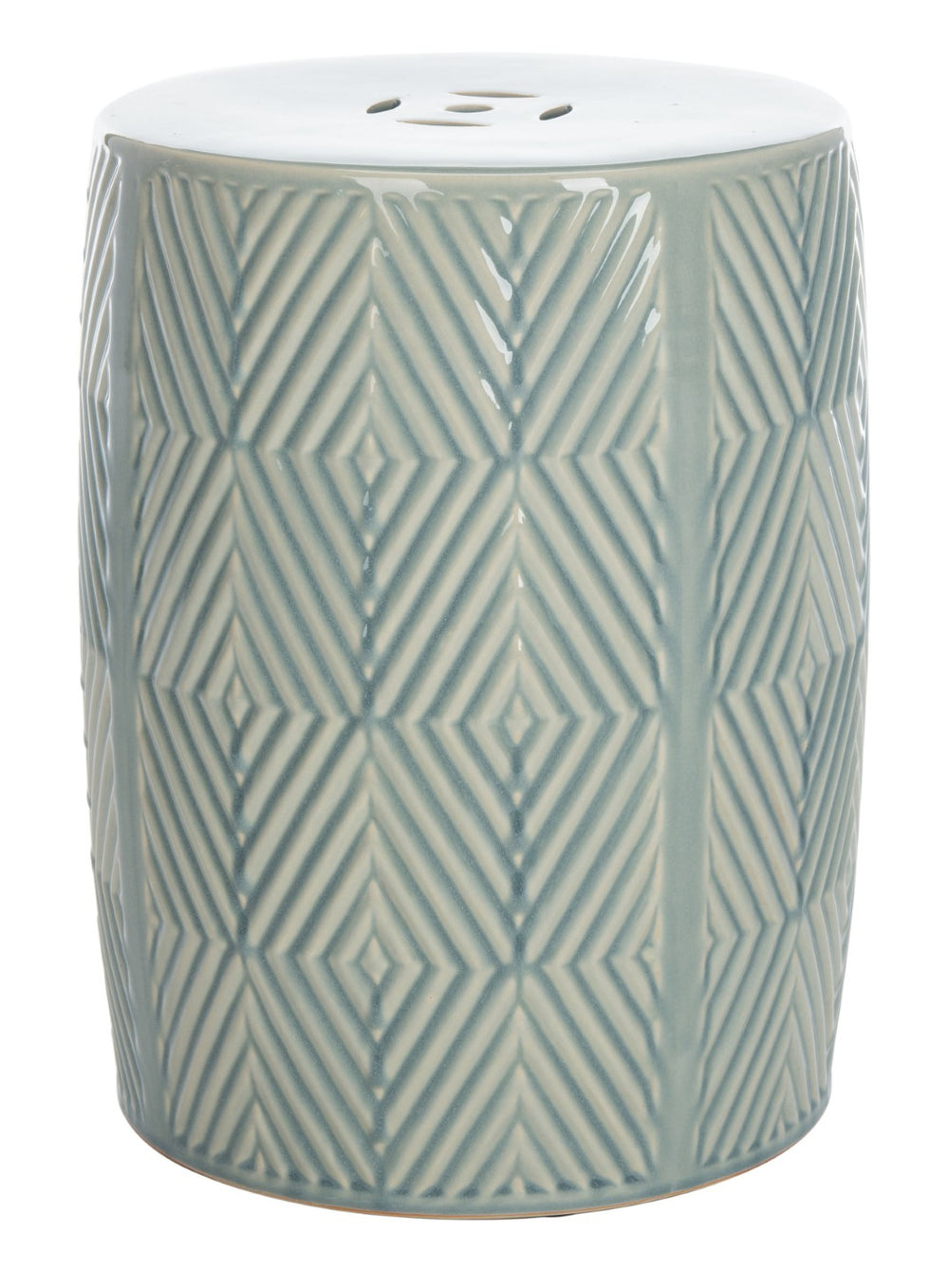 Safavieh HEMDI Garden Stool in Vivid Blue Glaze - Versatile Ceramic Accent for Indoor & Outdoor Decor ACS4578A