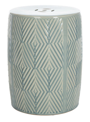 Safavieh HEMDI Garden Stool in Vivid Blue Glaze - Versatile Ceramic Accent for Indoor & Outdoor Decor ACS4578A