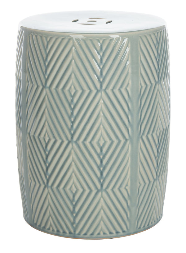 Safavieh HEMDI Garden Stool in Vivid Blue Glaze - Versatile Ceramic Accent for Indoor & Outdoor Decor ACS4578A