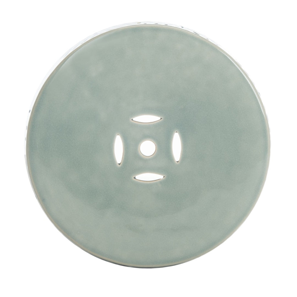 Safavieh HEMDI Garden Stool in Vivid Blue Glaze - Versatile Ceramic Accent for Indoor & Outdoor Decor ACS4578A