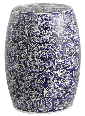 Safavieh LOREY Ceramic Garden Stool in Striking Blue & White - Versatile Accent for Indoor or Outdoor Use ACS4580A