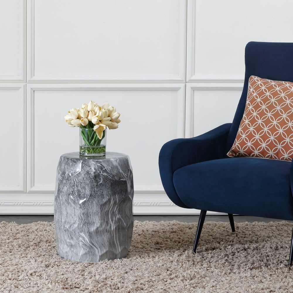 Safavieh DAIN Garden Stool - Elegant Black Ceramic Accent, Multi-Functional Seating & Table for All Spaces ACS4582A