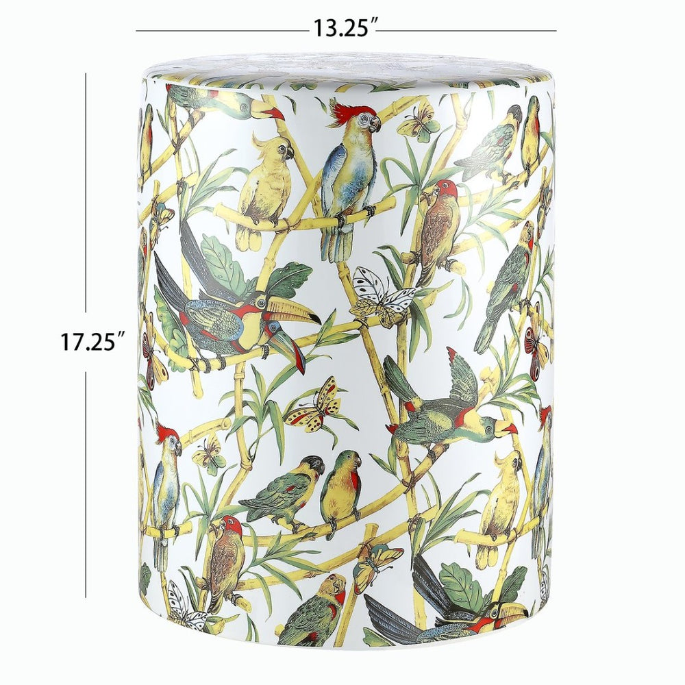 Safavieh FORLA Garden Stool - Handcrafted Ceramic Accent Table in Vibrant Colors for Indoor & Outdoor Use ACS4583A