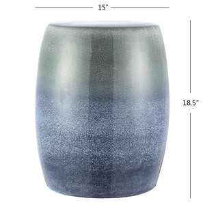 Safavieh CACIA, Elegant 18.5-Inch Blue Ceramic Garden Stool - Versatile Accent for Indoor & Outdoor Spaces ACS4586A