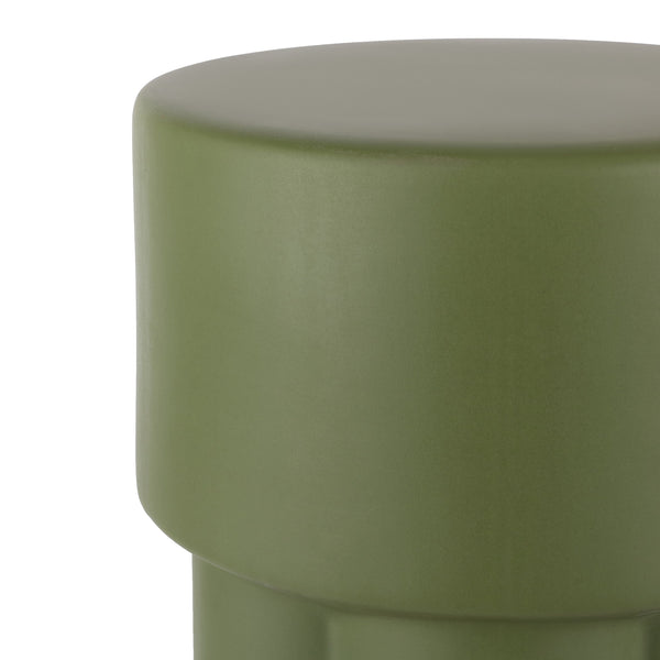 Safavieh Cordiz, Stylish 14.25-inch Moss Green Ceramic Garden Stool - Perfect Accent For Your Outdoor Space! Moss Green , Ceramic Acs4593d
