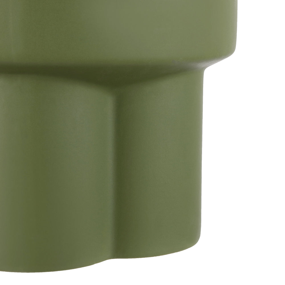 Safavieh Cordiz, Stylish 14.25-inch Moss Green Ceramic Garden Stool - Perfect Accent For Your Outdoor Space! Moss Green , Ceramic Acs4593d
