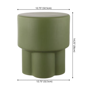 Safavieh Cordiz, Stylish 14.25-inch Moss Green Ceramic Garden Stool - Perfect Accent For Your Outdoor Space! Moss Green , Ceramic Acs4593d