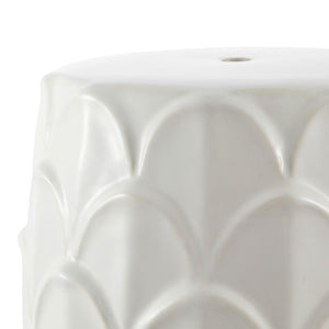 Safavieh SEINA, 17-Inch Cream Ceramic Garden Stool - Stylish Accent for Indoor & Outdoor Living Spaces ACS4594A