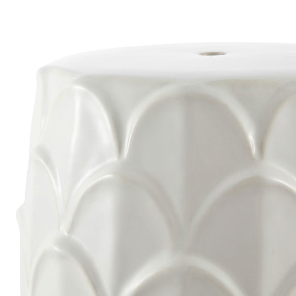 Safavieh SEINA, 17-Inch Cream Ceramic Garden Stool - Stylish Accent for Indoor & Outdoor Living Spaces ACS4594A