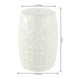 Safavieh SEINA, 17-Inch Cream Ceramic Garden Stool - Stylish Accent for Indoor & Outdoor Living Spaces ACS4594A