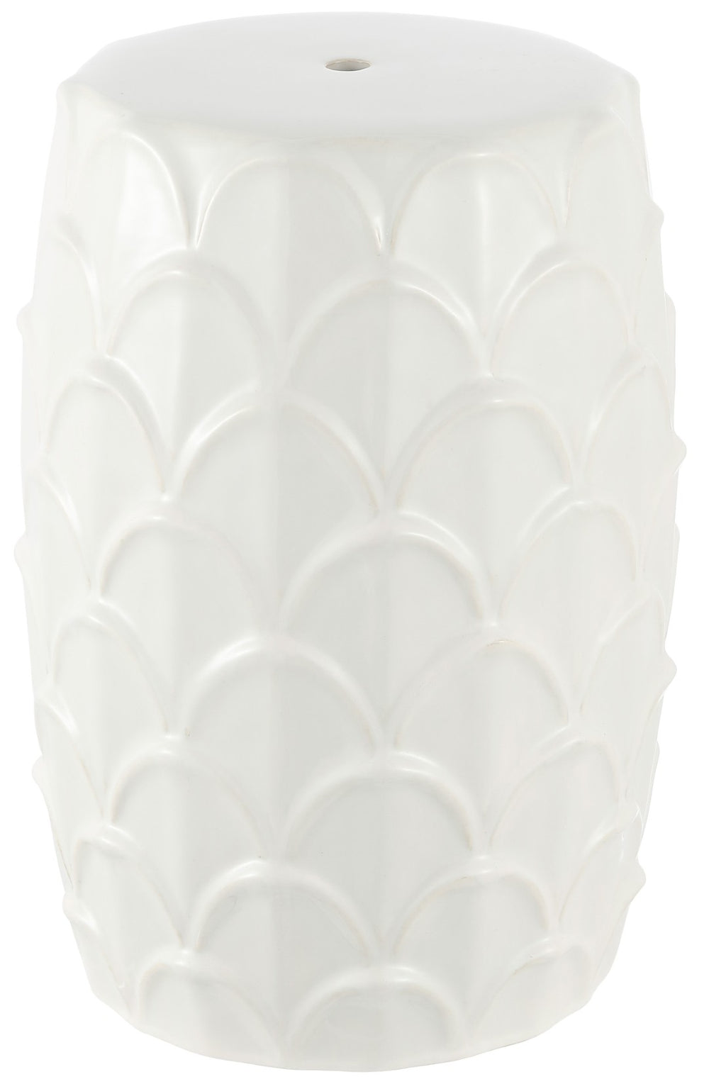 Safavieh SEINA, 17-Inch Cream Ceramic Garden Stool - Stylish Accent for Indoor & Outdoor Living Spaces ACS4594A