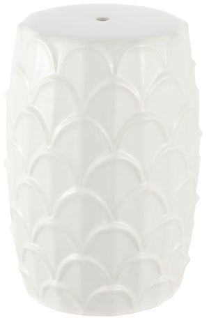 Safavieh SEINA, 17-Inch Cream Ceramic Garden Stool - Stylish Accent for Indoor & Outdoor Living Spaces ACS4594A