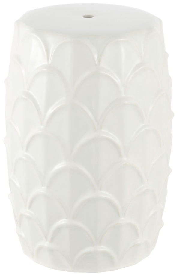 Safavieh SEINA, 17-Inch Cream Ceramic Garden Stool - Stylish Accent for Indoor & Outdoor Living Spaces ACS4594A