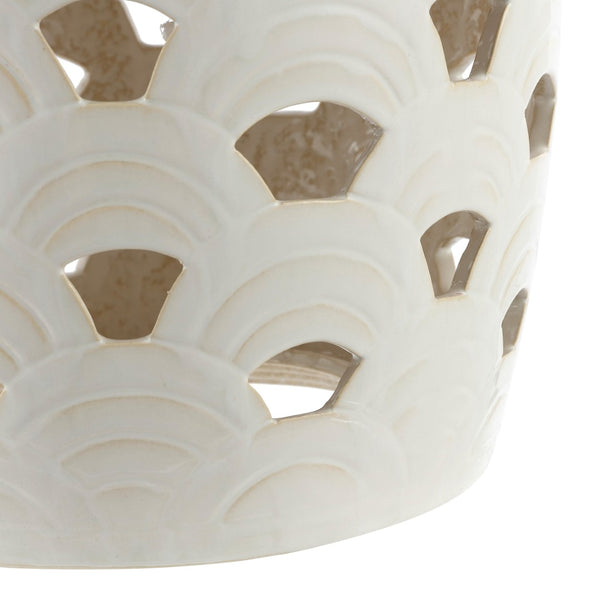 Safavieh AMAISSA, Elegant 15-Inch Ceramic Garden Stool for Versatile Indoor and Outdoor Decor Enhancement Cream ACS4597A