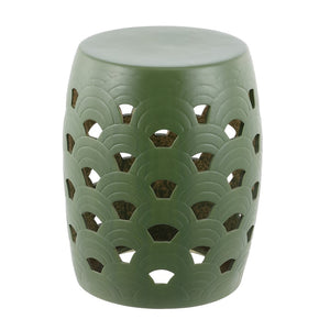 Safavieh Amaissa, 15 Inch, Moss Green, Ceramic Garden Stool Moss Green ACS4597B